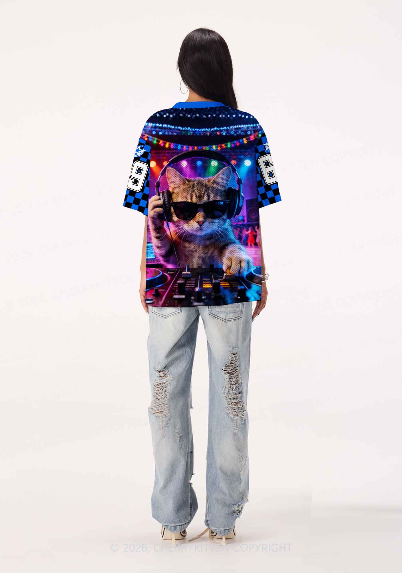DJ Cat Rave Y2K Sport Jersey Shirts Cherrykitten