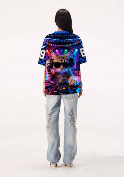 DJ Cat Rave Y2K Sport Jersey Shirts Cherrykitten