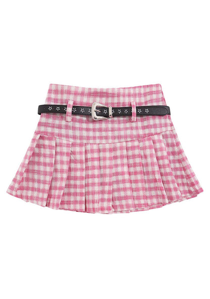 Preppy High Waist Pleated Skirt