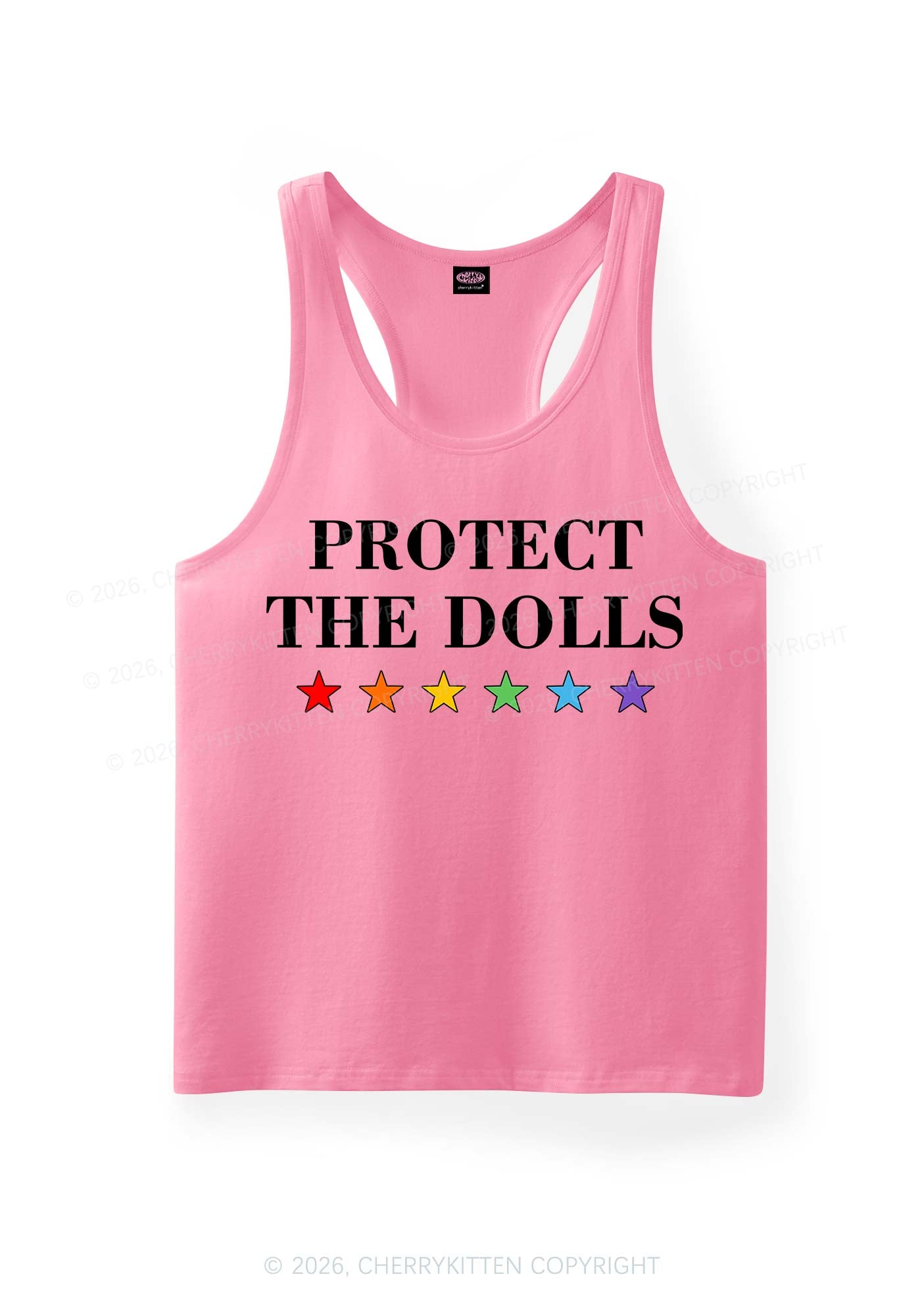 Protect The Dolls Pride Y2K Men Racerback Tank Top Cherrykitten