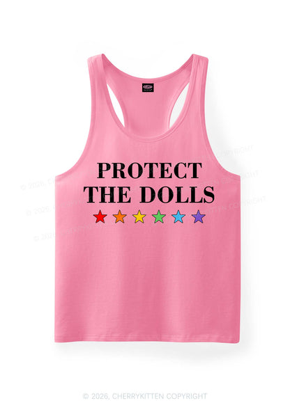 Protect The Dolls Pride Y2K Men Racerback Tank Top Cherrykitten
