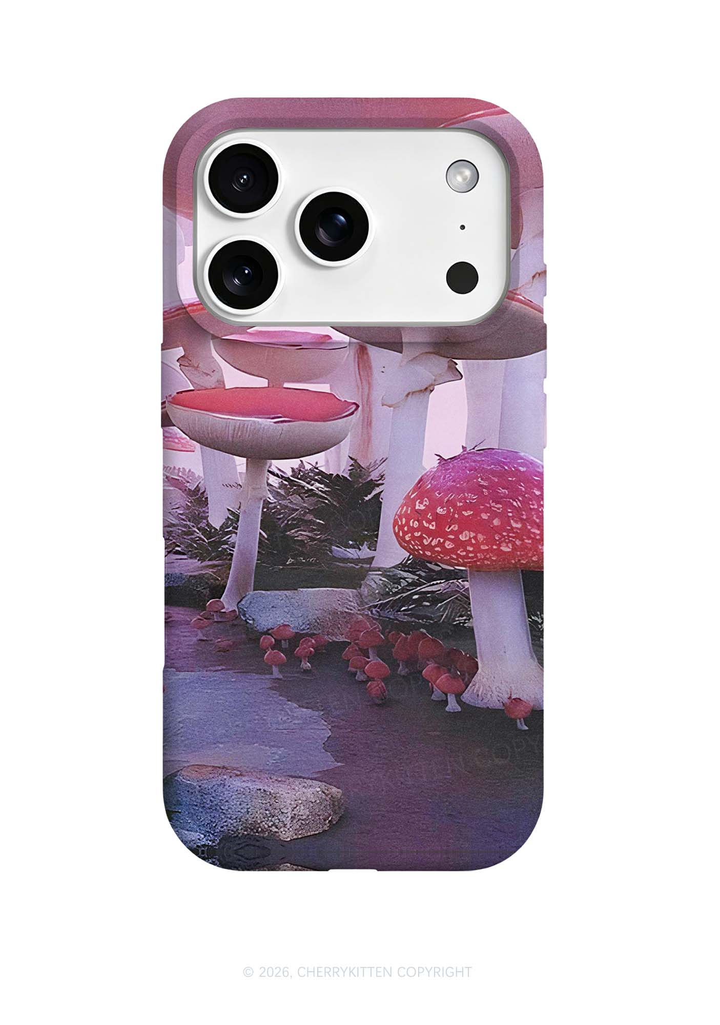 Pink Mushroom Y2K Phone Case Cherrykitten