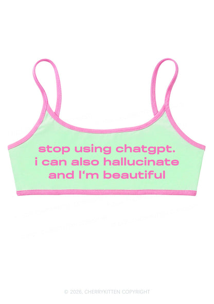 Stop Using GPT Y2K Super Crop Cami Cherrykitten