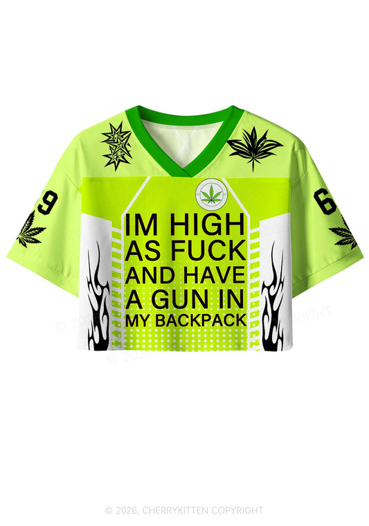 Im High Y2K Crop Sport Jersey Shirts Cherrykitten