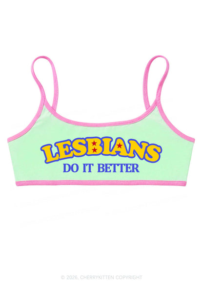 Lesbians Do It Better Pride Y2K Super Crop Cami Cherrykitten