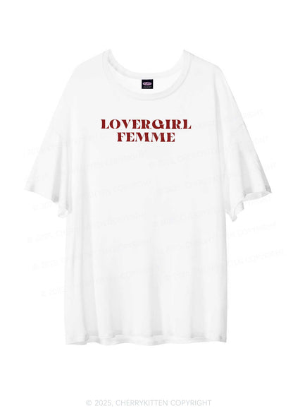 Lovergirl Femme Pride Y2K Sheer Boyfriend Tee Cherrykitten