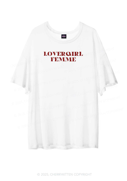 Lovergirl Femme Pride Y2K Sheer Boyfriend Tee Cherrykitten