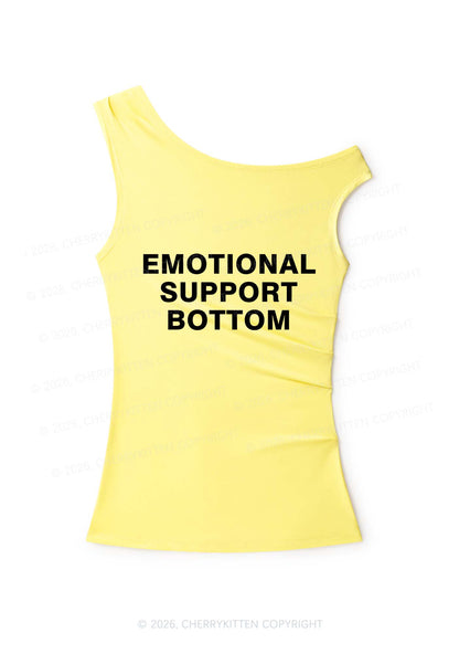 Emotional Support Bottom Pride Y2K Off Shoulder Tank Top Cherrykitten