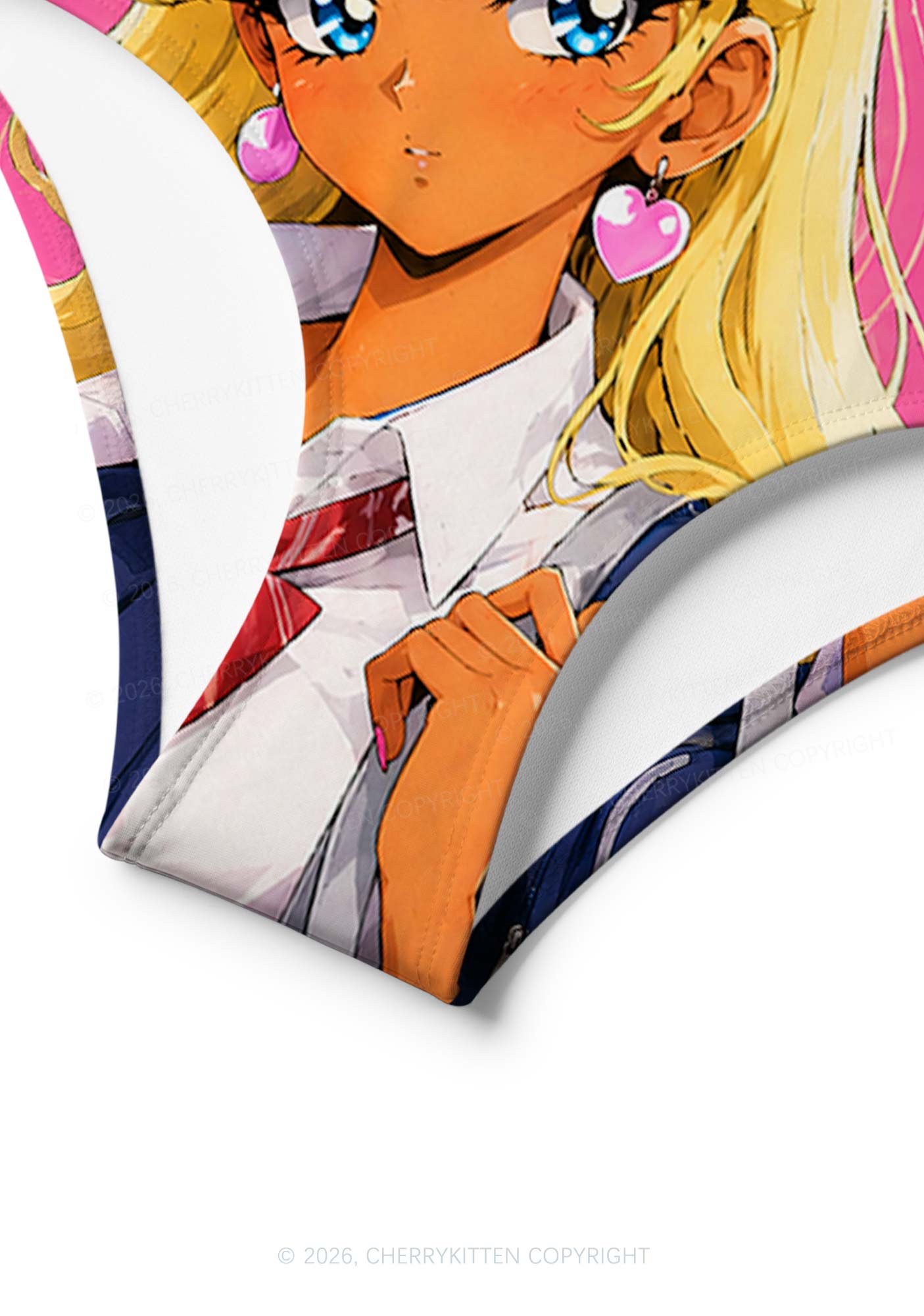 Anime Girl Y2K Print Bikini Set Cherrykitten