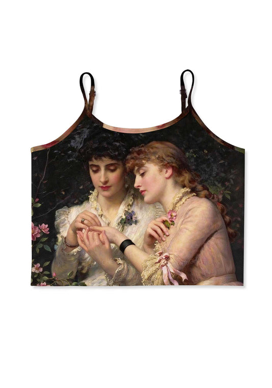 Vintage Victorian Women Art Pride Y2K Print Cami Crop Top Cherrykitten