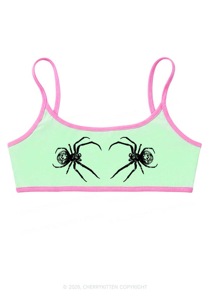 Skull Spider Y2K Super Crop Cami Cherrykitten