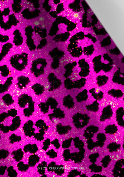 Hot Pink Leopard Y2K Print Headband Cherrykitten