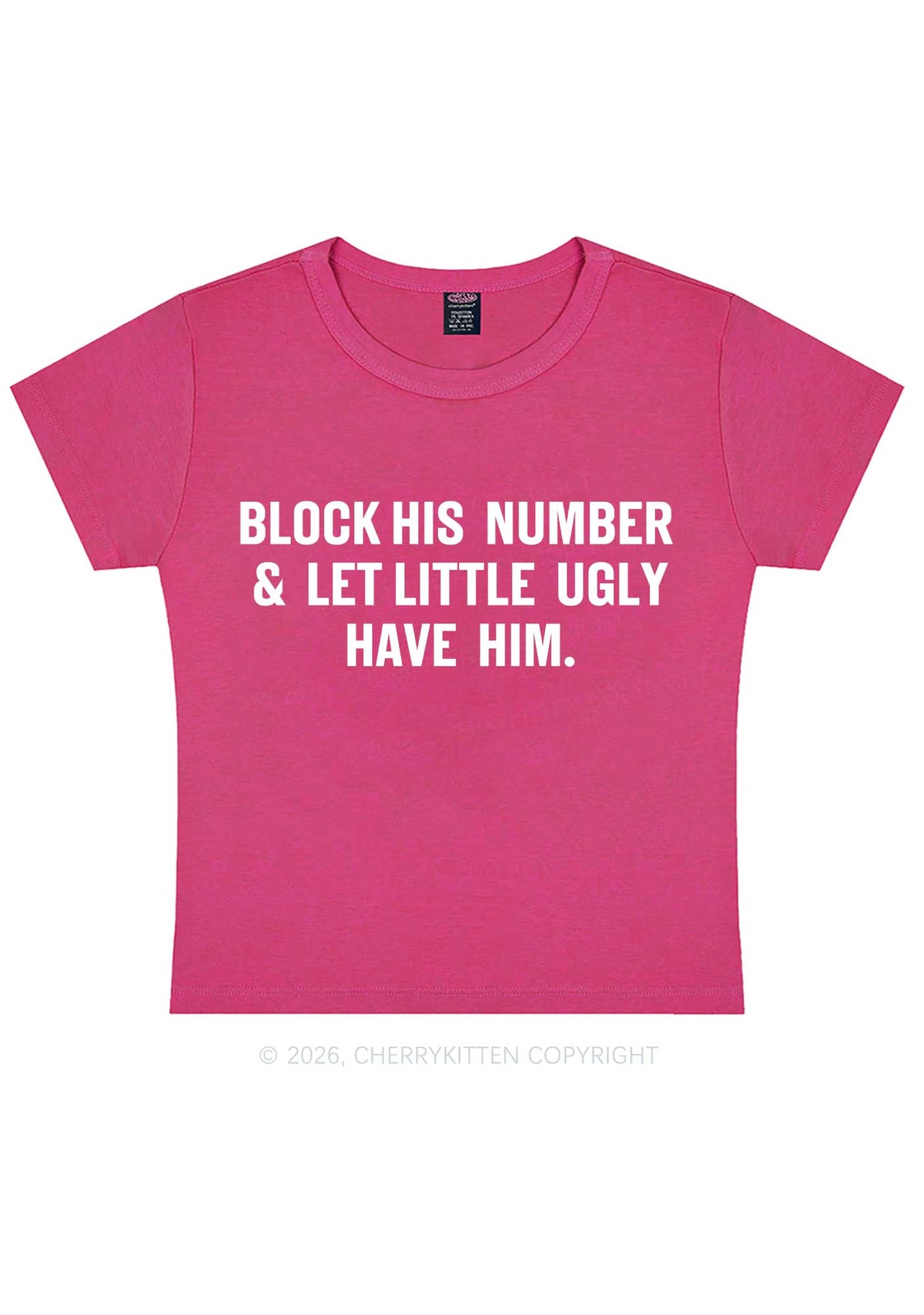 Let Little Ugly Have Him Y2K Baby Tee Cherrykitten