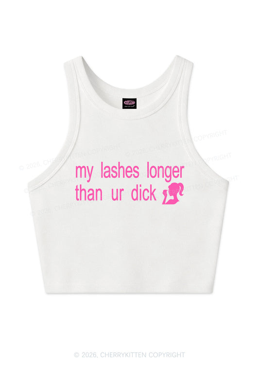 My Lashes Longer Than Your Dxxk Y2K Crop Tank Top Cherrykitten
