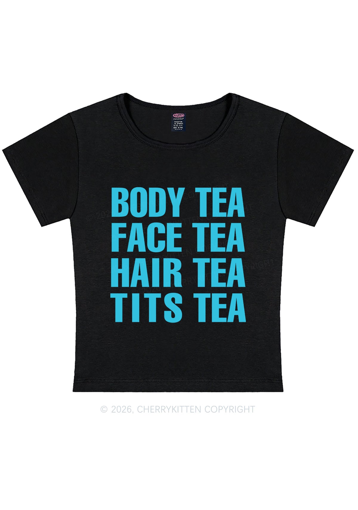 Body Face Hair Txts Tea Y2K Baby Tee Cherrykitten
