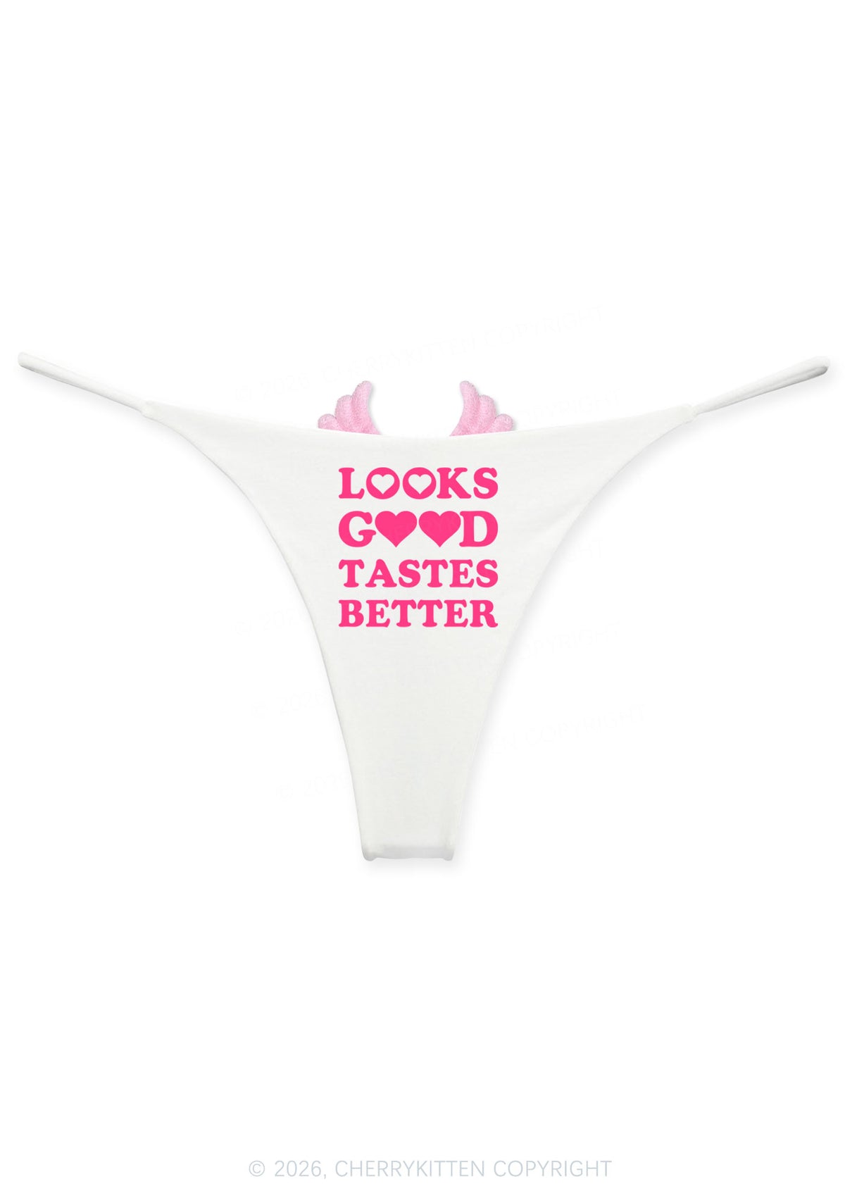 Looks Good Tastes Better Y2K Goth Angel Wings Bikini String Thong Cherrykitten