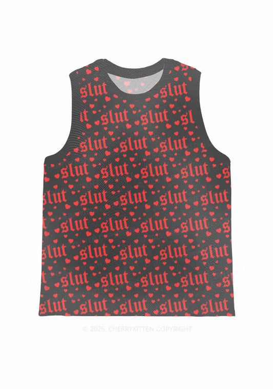 Black Slxt Y2K Mesh Muscle Tank Cherrykitten
