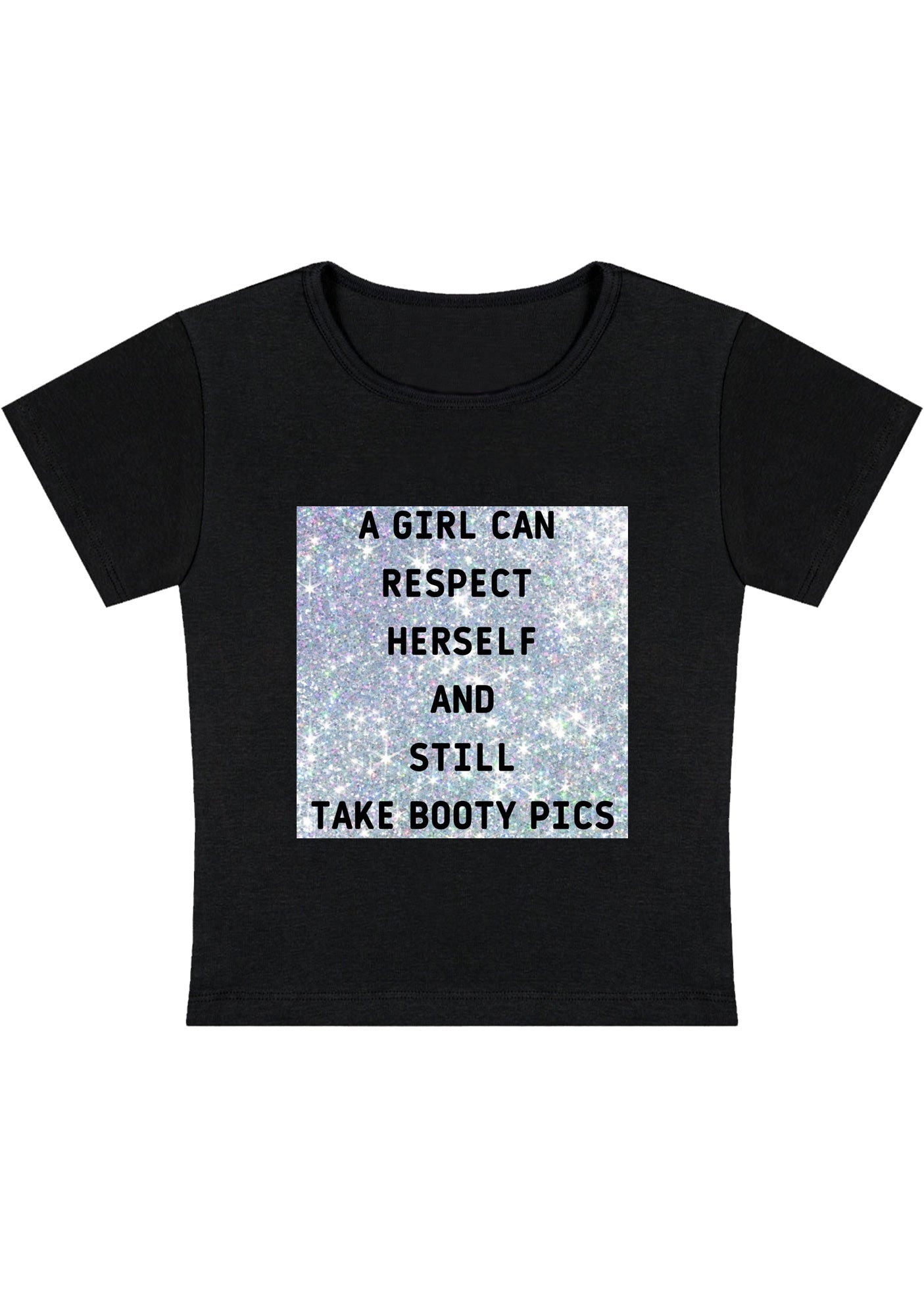 Curvy A Girl Can Respect Herself Baby Tee