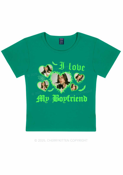 Custom Halloween Girlfriend Photos Y2K Baby Tee Cherrykitten
