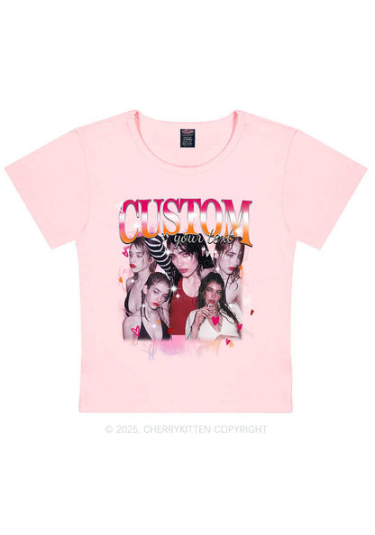 Custom Lesbian Text Pride Y2K Baby Tee Cherrykitten