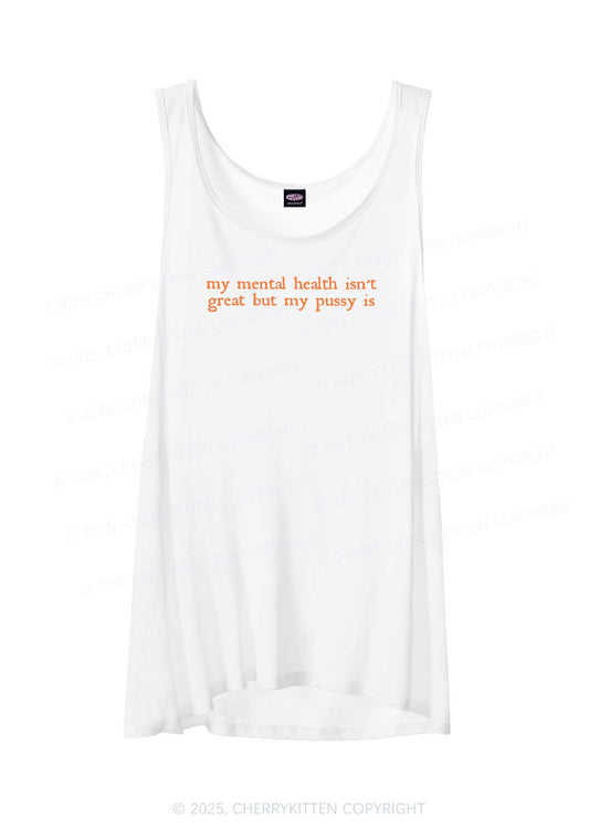 Great Mental Health Y2K Sheer Boyfriend Tank Cherrykitten