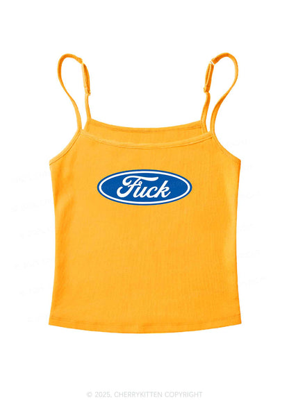 Oval Fxxk Y2K Spaghetti Strap Cami Cherrykitten