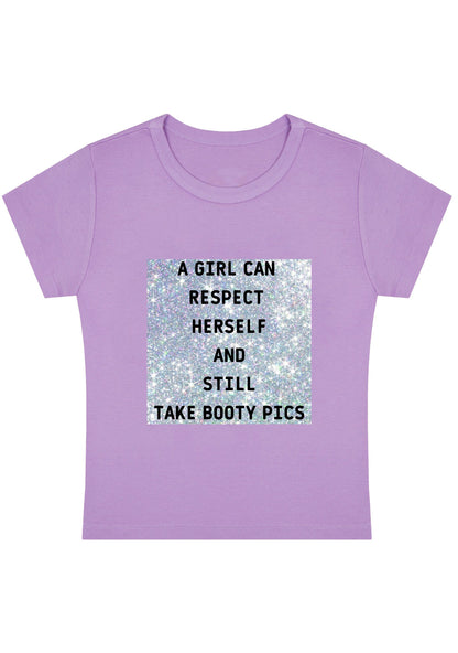 Curvy A Girl Can Respect Herself Baby Tee