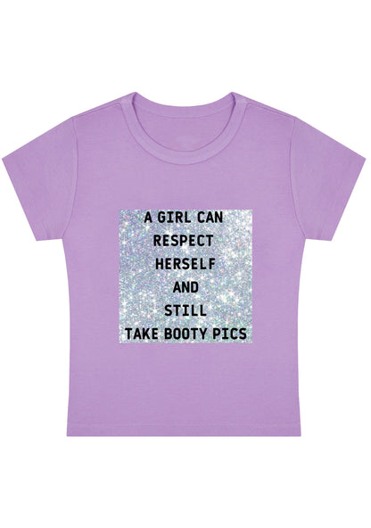 Curvy A Girl Can Respect Herself Baby Tee