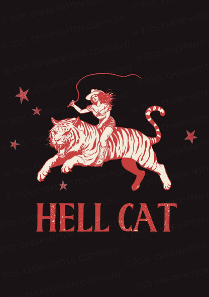 Cowgirl Hell Cat 1Pc Y2K Pin Badge Cherrykitten