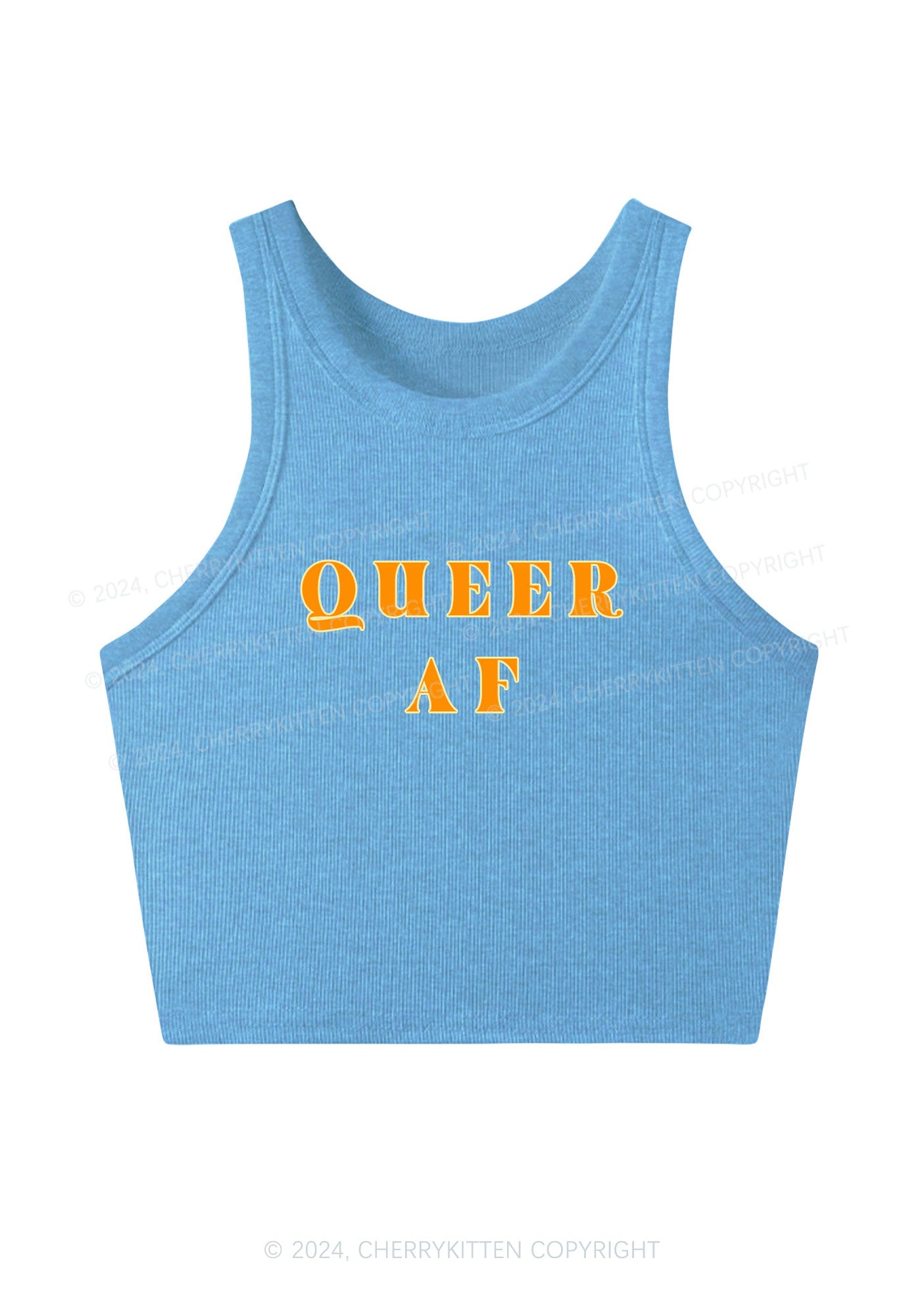 Queer AF Y2K Crop Tank Top Cherrykitten