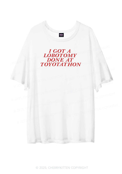 Lobotomy At Toyotathon Y2K Sheer Boyfriend Tee Cherrykitten