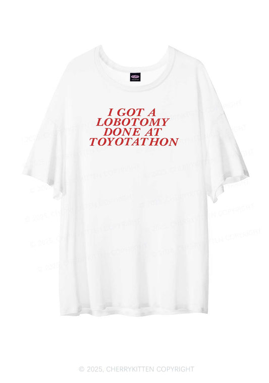 Lobotomy At Toyotathon Y2K Sheer Boyfriend Tee Cherrykitten
