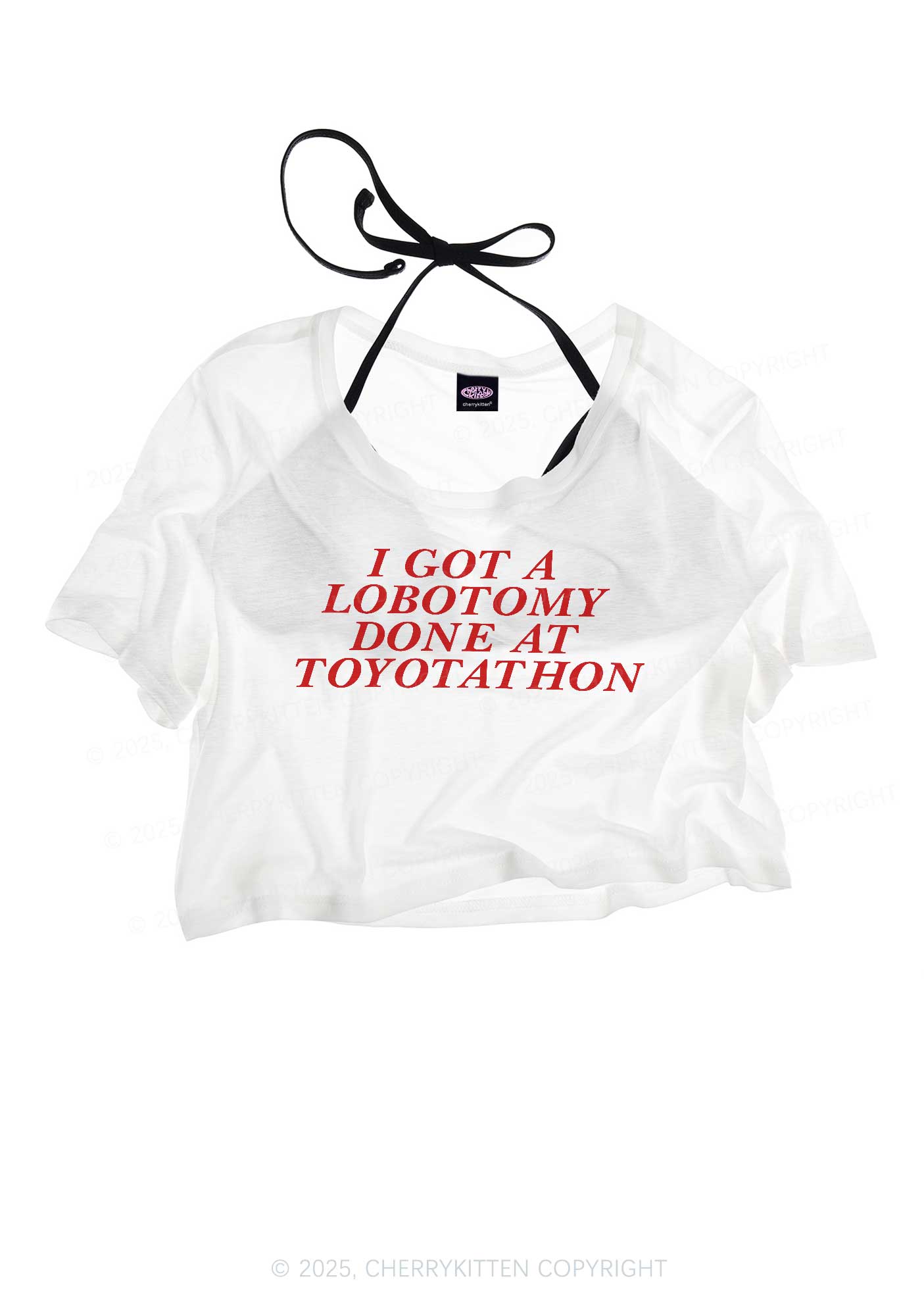 Lobotomy At Toyotathon Y2K Sheer Crop Tee Cherrykitten