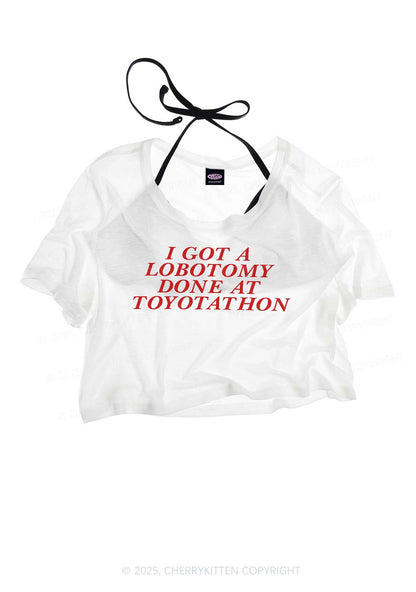 Lobotomy At Toyotathon Y2K Sheer Crop Tee Cherrykitten