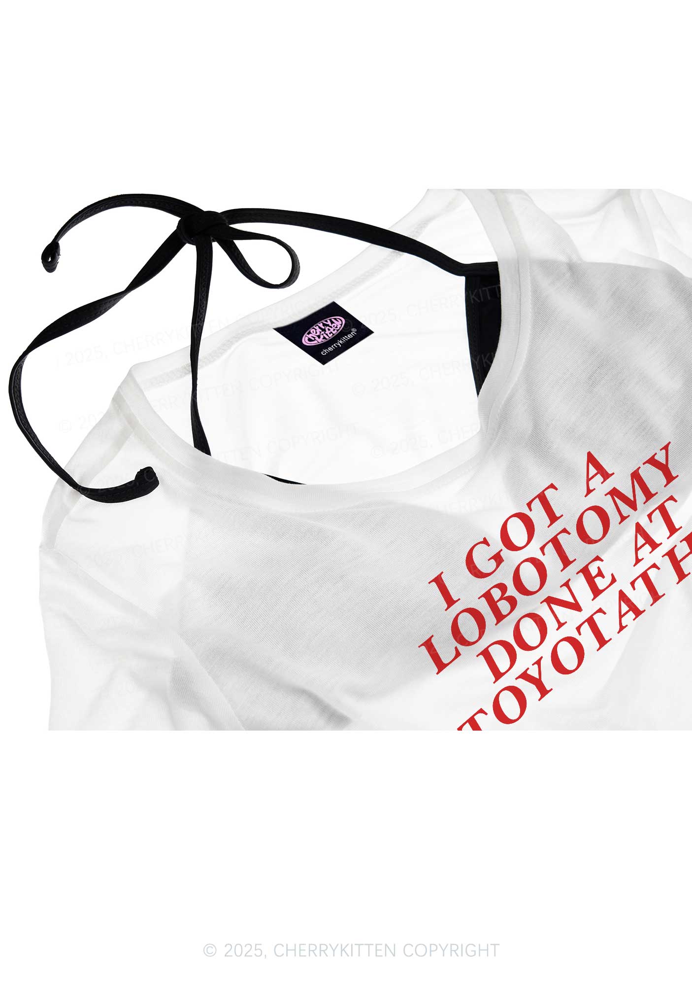Lobotomy At Toyotathon Y2K Sheer Crop Tee Cherrykitten
