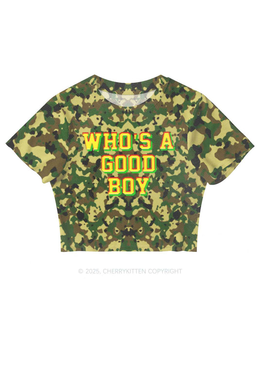 Whos A Good Boy Y2K Mesh Crop Top Cherrykitten