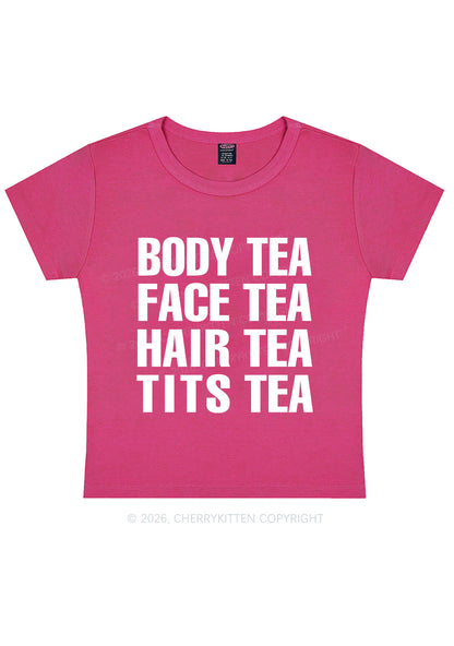 Body Face Hair Txts Tea Y2K Baby Tee Cherrykitten