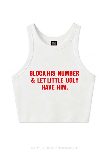 Let Little Ugly Have Him Y2K Crop Tank Top Cherrykitten
