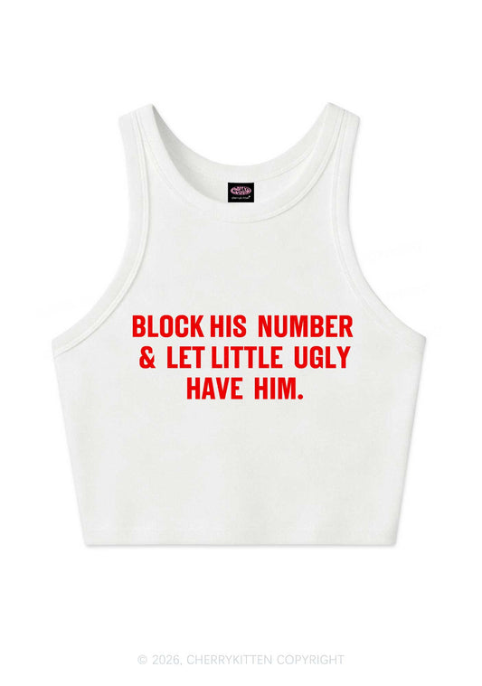 Let Little Ugly Have Him Y2K Crop Tank Top Cherrykitten