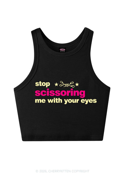 Stop Scissoring Me Pride Y2K Crop Tank Top Cherrykitten