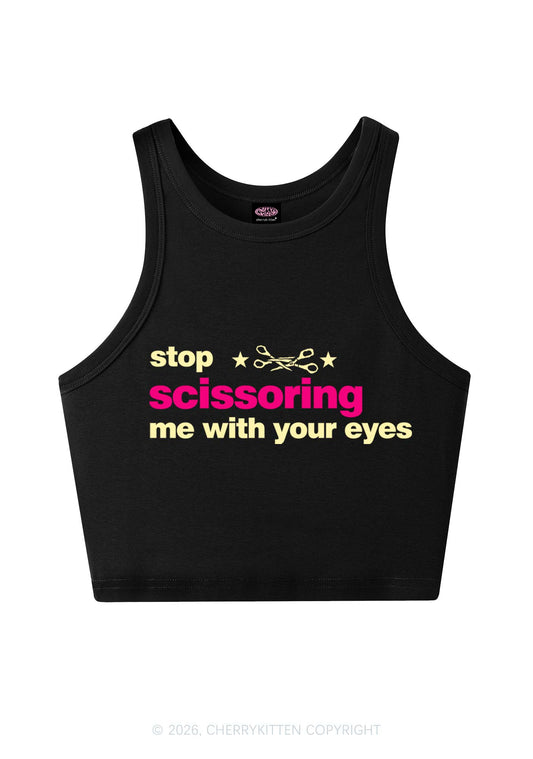 Stop Scissoring Me Pride Y2K Crop Tank Top Cherrykitten