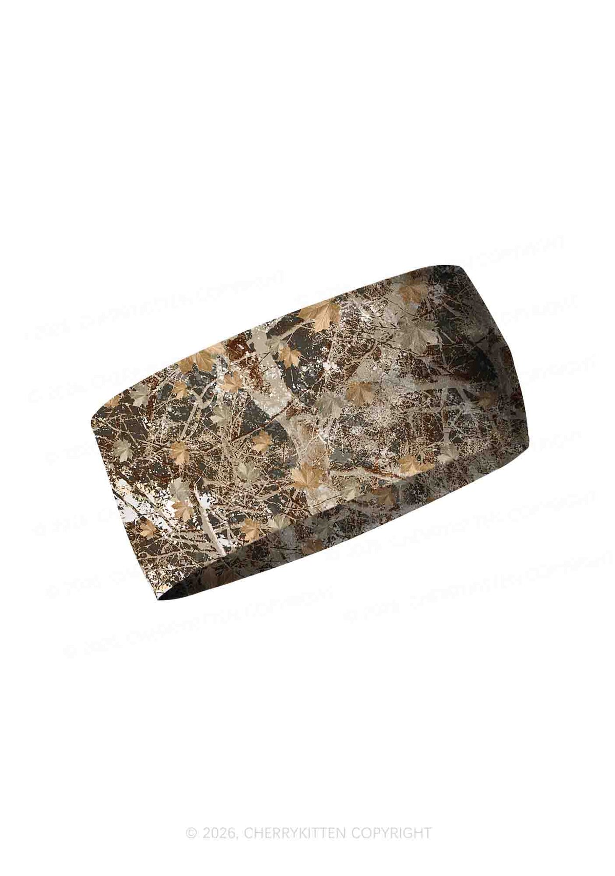 Maple Leaf Camouflage Y2K Print Headband Cherrykitten
