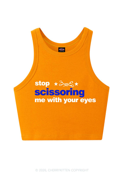 Stop Scissoring Me Pride Y2K Crop Tank Top Cherrykitten