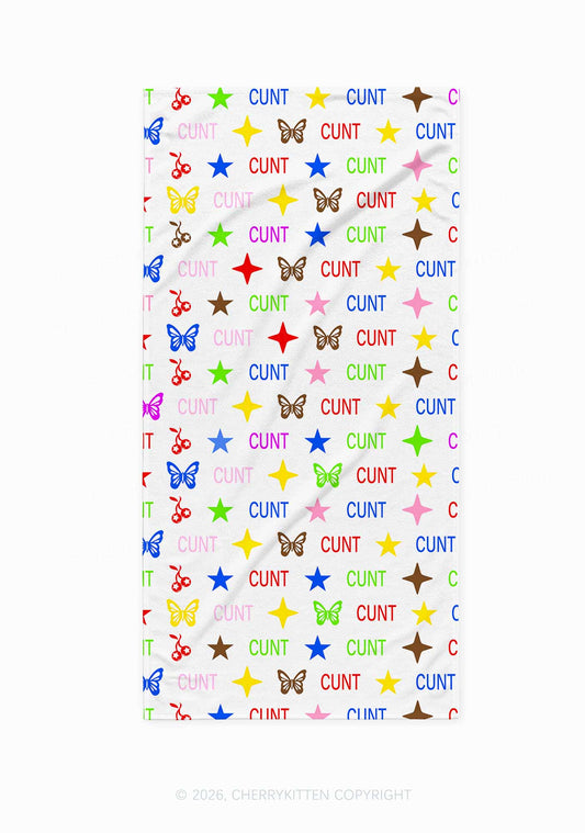 Colorful Cxxt Y2K Beach Towel Cherrykitten