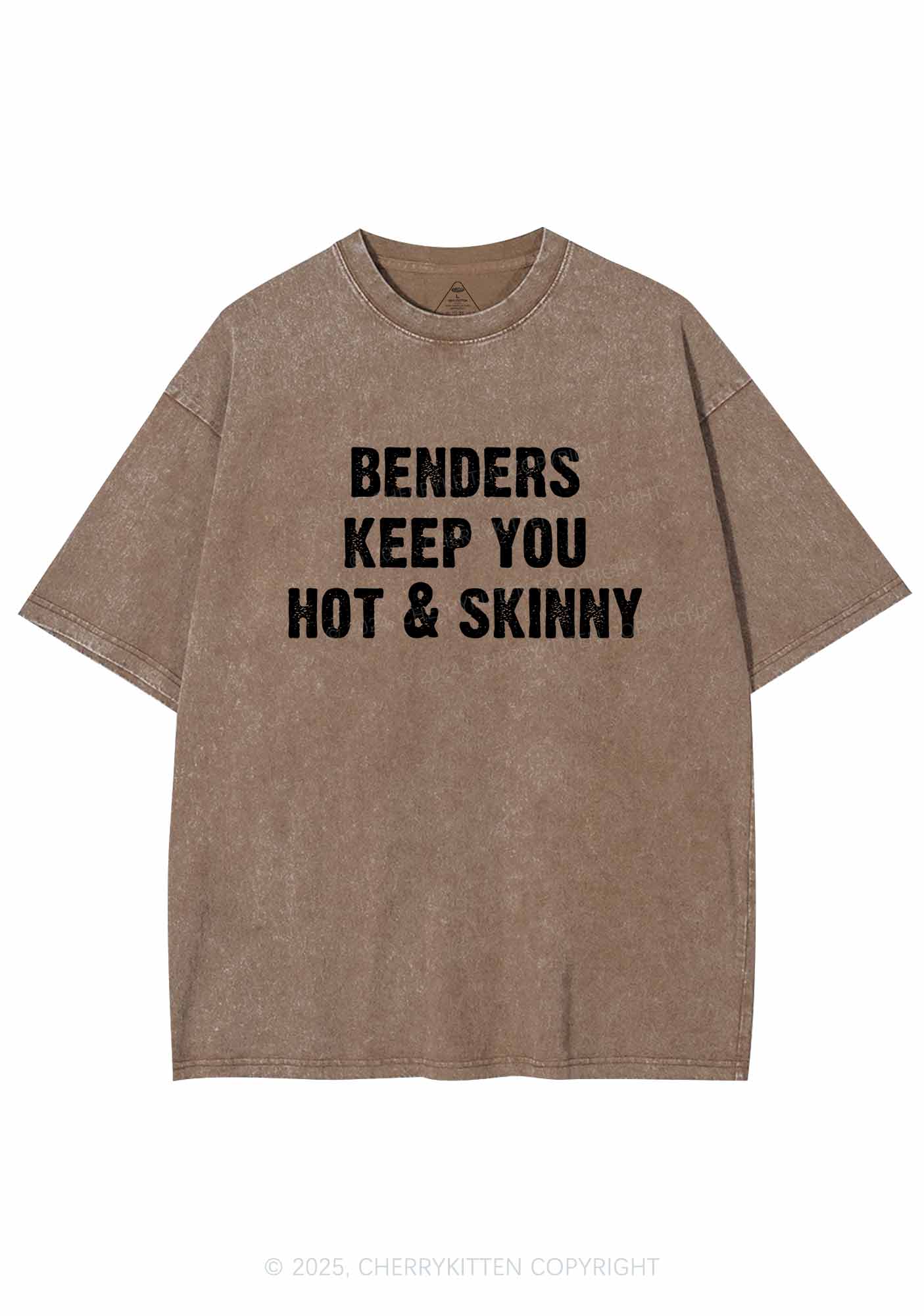 Benders Keep You Hot Skinny Y2K Shirts Washed Tee Cherrykitten