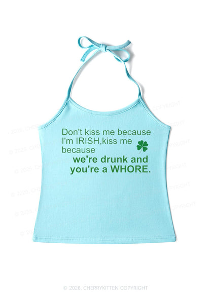 Drunk And Hore St Patricks Y2K Halter Neck Cami Cherrykitten