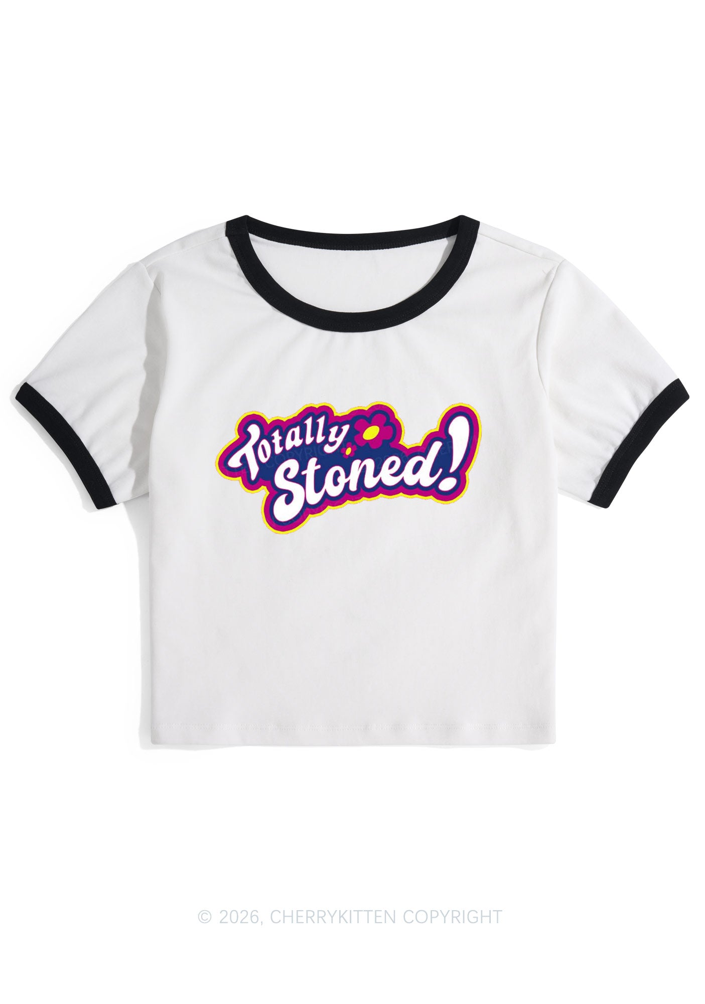 Totally Stoned Y2K Ringer Tee Cherrykitten