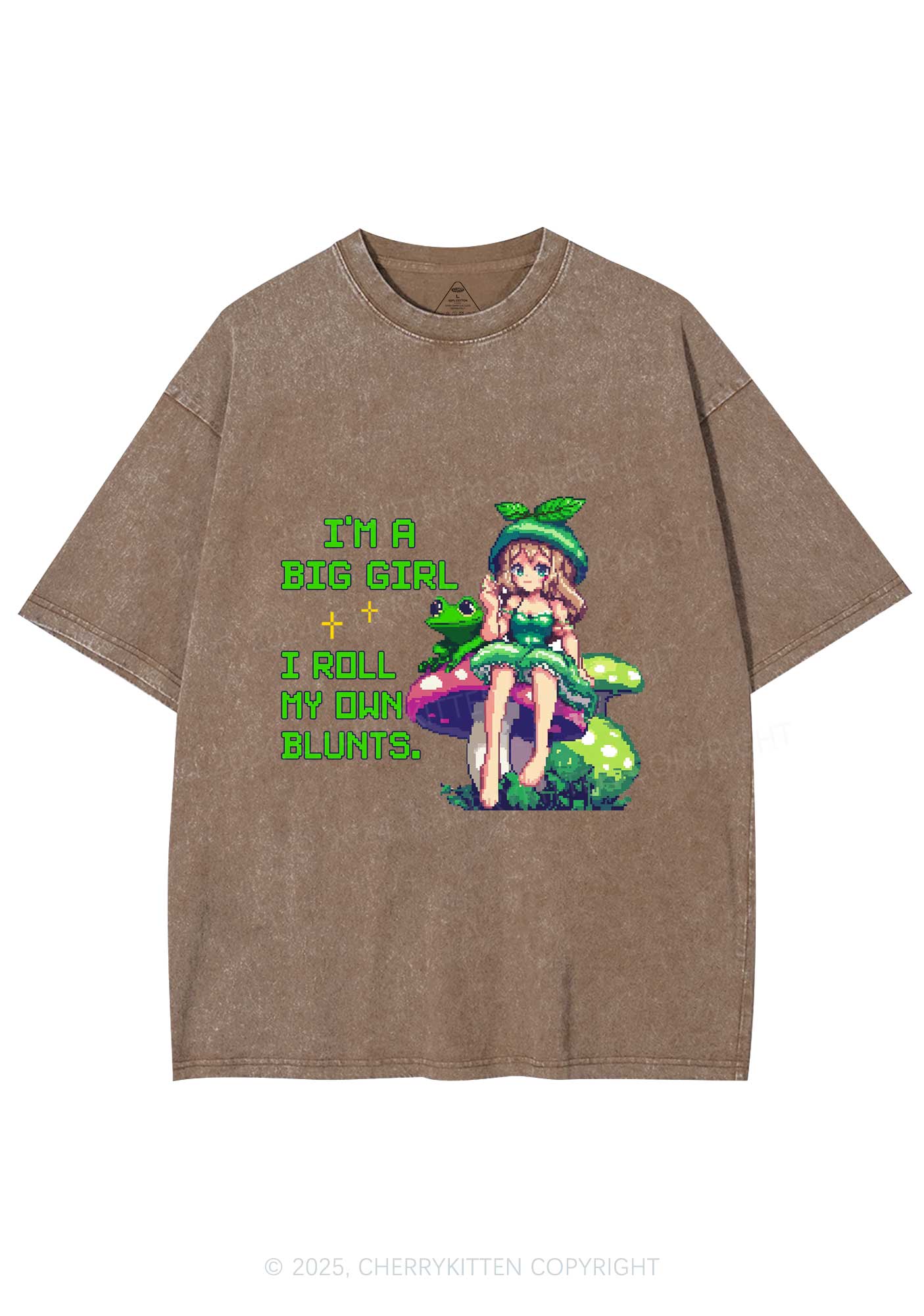 Roll My Own Blunts Y2K Shirts Washed Tee Cherrykitten