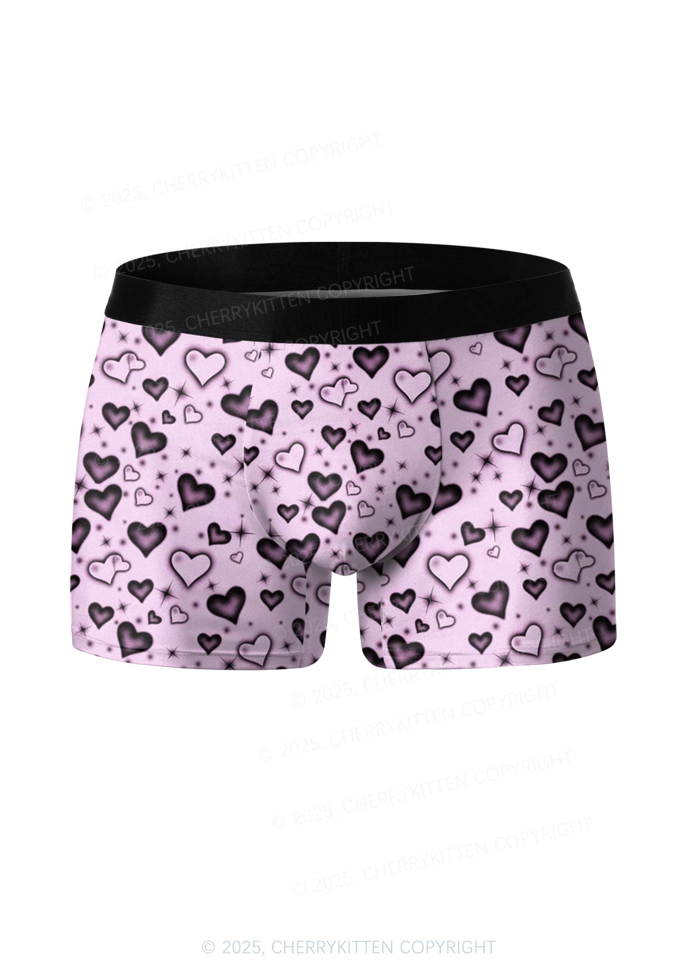 Dark Heart Attack Valentine's Day Y2K Print Couples Boxer Briefs Set Cherrykitten