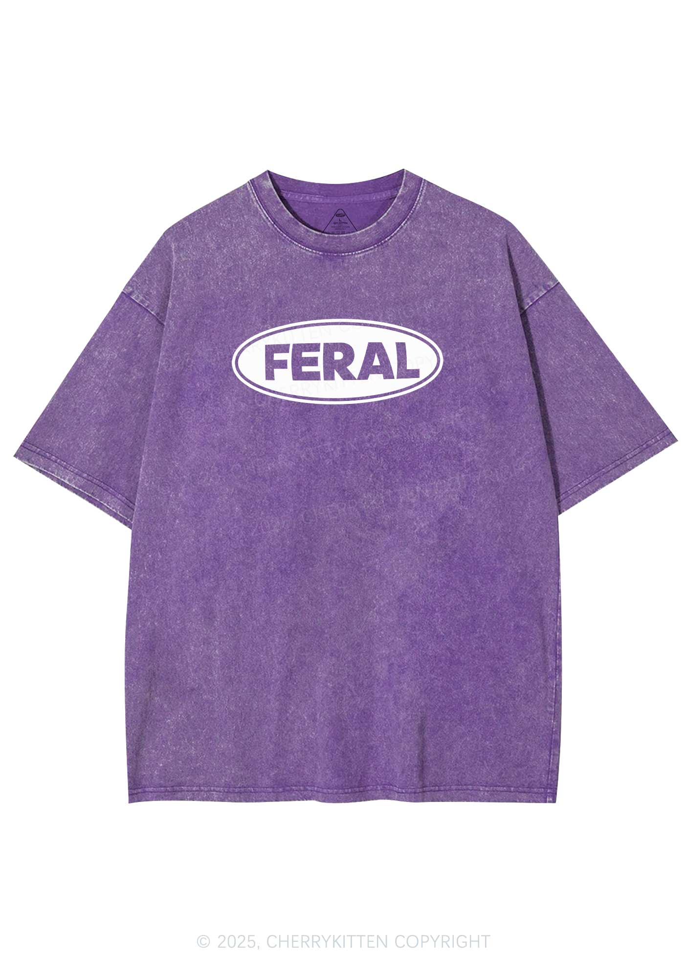 Feral Y2K Shirts Washed Tee Cherrykitten